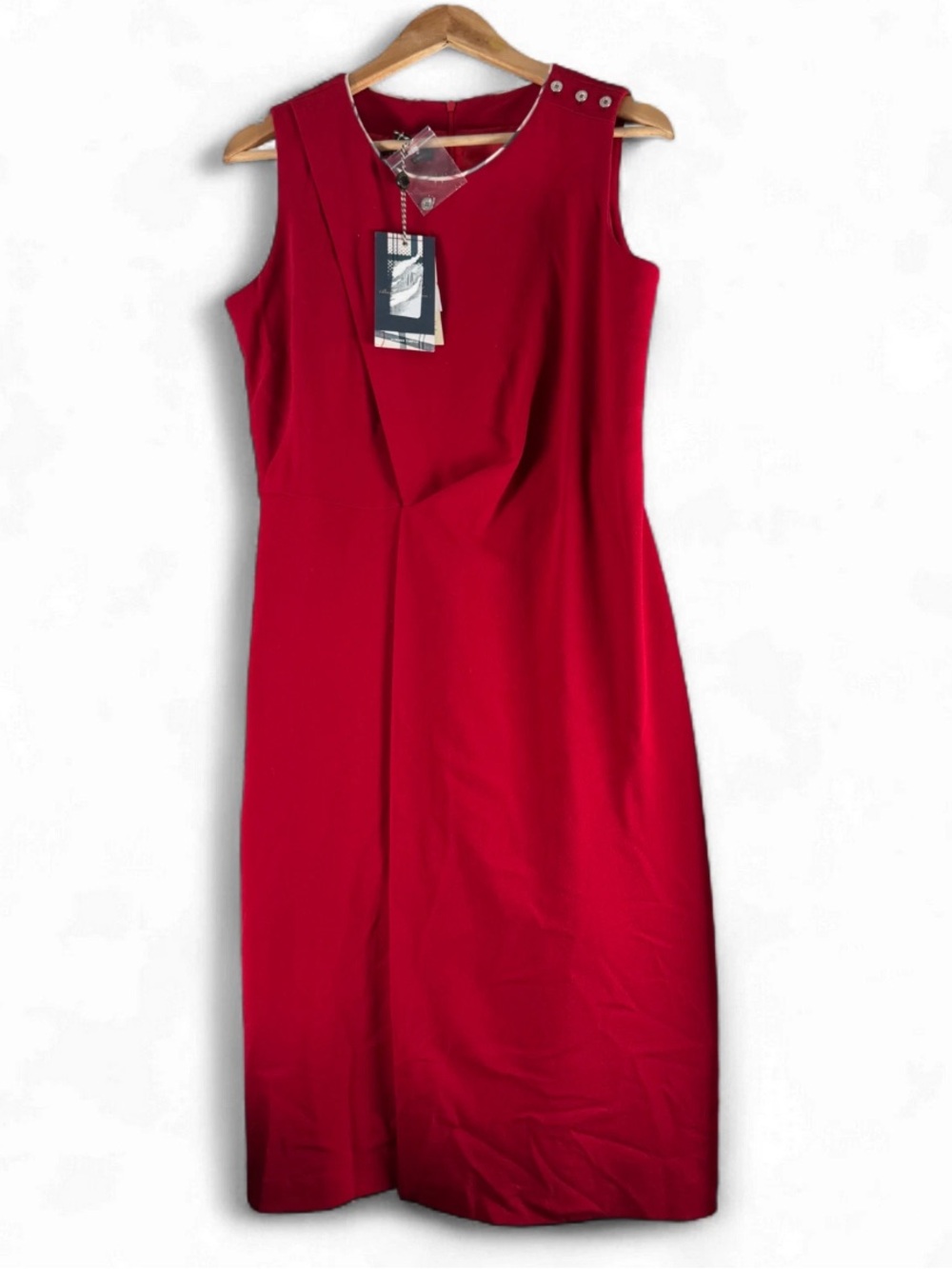 NEW Barbour Leathen Overlap Dress in Red US 14
